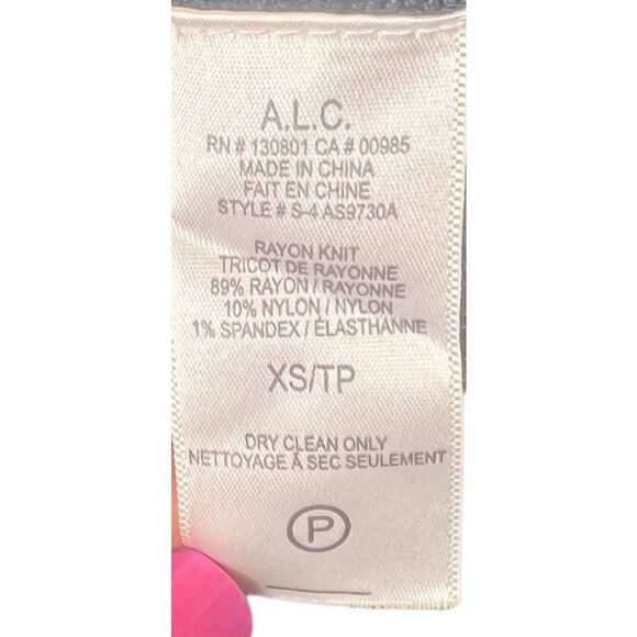 A.L.C. Scoop Neck Black Tank Pleated Dress Size XS - Picture 5 of 6